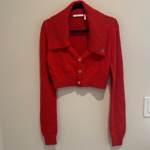 Helmut Lang Vibrant Red Knit Sweater